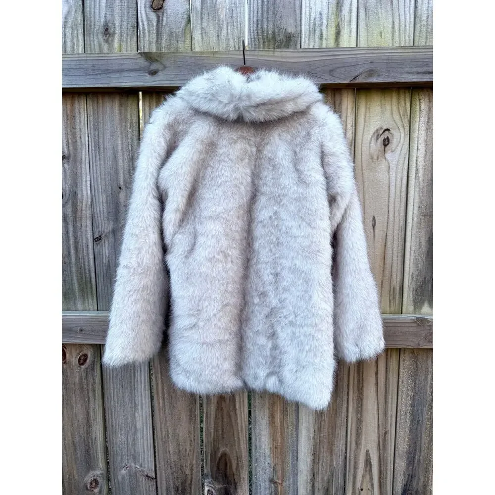 Ivory Faux Fur Coat - Picture 6 of 9
